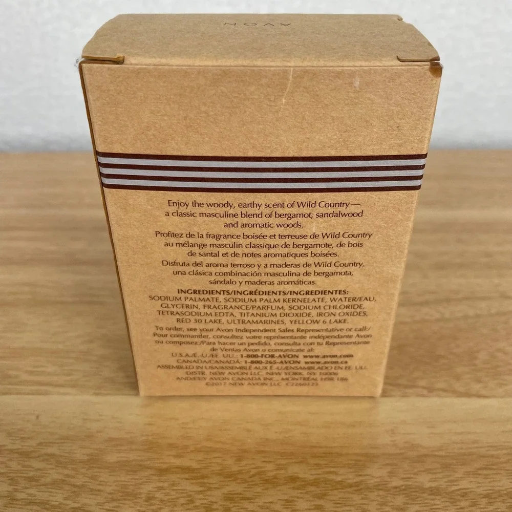 Avon Wild Country Soap on‎ a Rope 5 oz Mens Bergamot Sandalwood Scent New Boxed